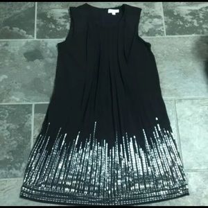 Calvin Klein Black Dress Medium Silver Accents